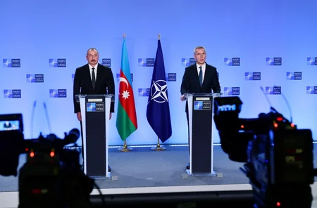 President Ilham Aliyev, NATO Secretary General Jens Stoltenberg hold joint press conference in Brussels