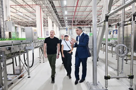 Prezident və Birinci xanım Kəlbəcərdə İstisu Mineral su zavodunun açılışında iştirak ediblər - YENİLƏNİB