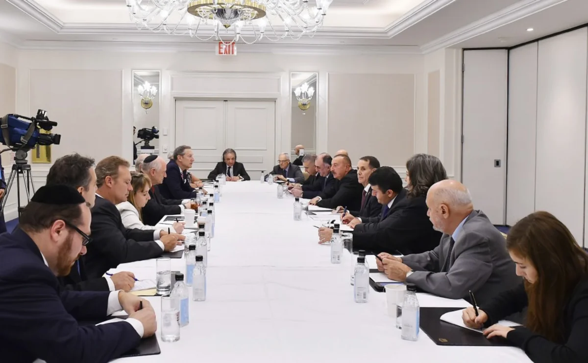 Azərbaycan Prezidenti Nyu-Yorkda Amerika yəhudi təşkilatlarının nümayəndələri ilə görüşüb