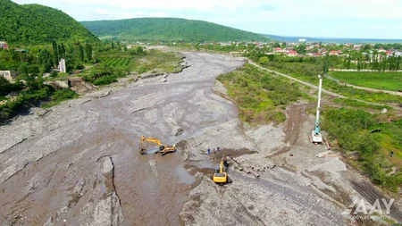 Qaraçay çayı üzərində yeni körpünün inşasına başlanılıb