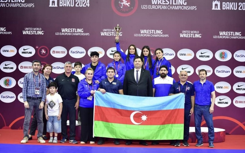 Azərbaycanın qadınlardan ibarət güləş millisi Avropa çempionatında üçüncü yerə çıxıb