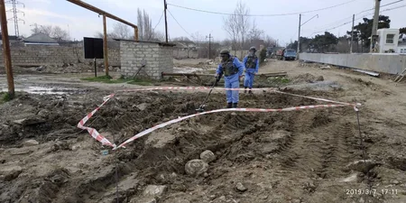 Zabrat qəsəbəsində tank əleyhinə mina tapılıb