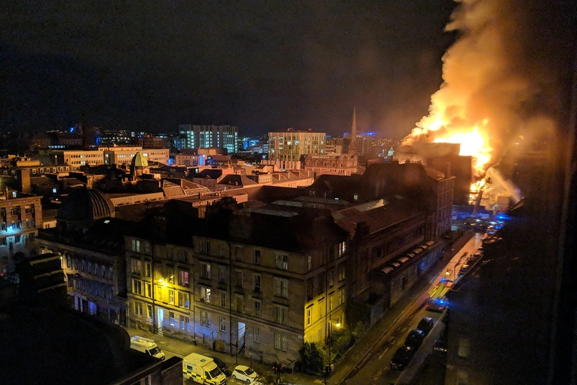 Qlazqoda incəsənət məktəbində yanğın baş verib - VİDEO