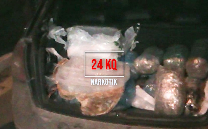 Bakıya bayram ərəfəsində satmaq məqsədi ilə gətirilən 24 kq narkotik aşkarlanıb