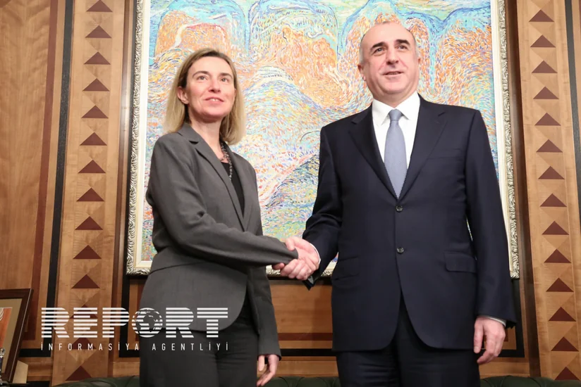 Elmar Məmmədyarov Aİ ali nümayəndəsi ilə Dağlıq Qarabağ münaqişəsinin nizamlanmasına dair məsələləri müzakirə edib