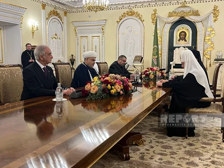 Allahşükür Paşazadə Moskvanın və bütün Rusiyanın Patriarxı ilə görüşüb