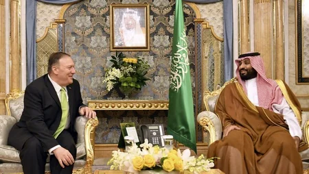 Mayk Pompeo Səudiyyə Ərəbistanının varis şahzadəsi ilə görüşüb - FOTO