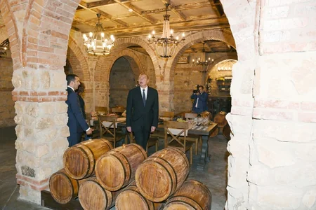 Şamaxıda “Şirvan şərabları” MMC-nin üzümçülük və şərabçılıq kompleksinin açılışı olub