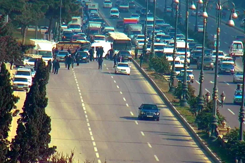 Bakının əsas yolunda sıxlıq yaranıb