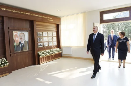 President Ilham Aliyev viewed two schools after major overhaul