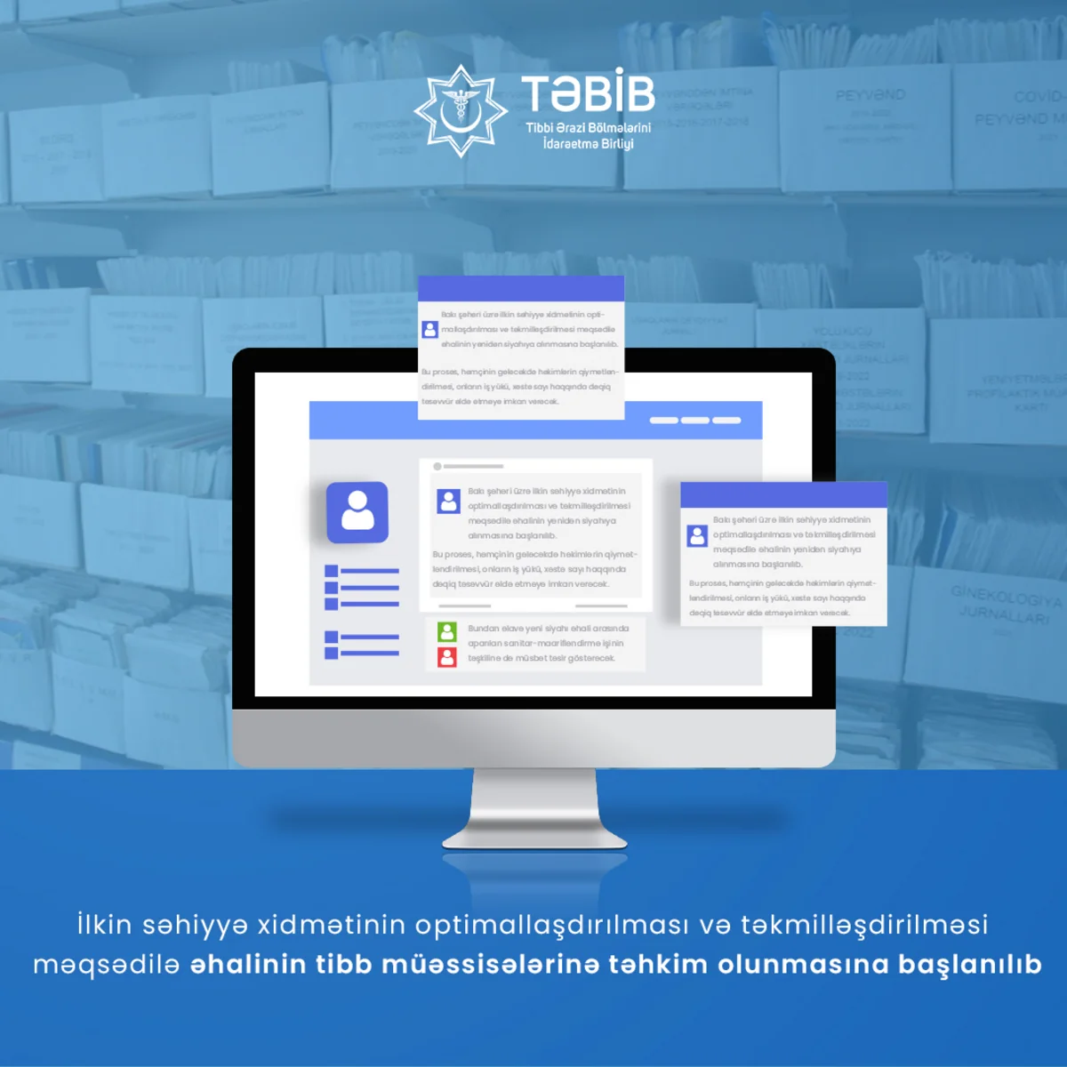Bakıda əhalinin tibbi müayinəsi ilə bağlı yeni qeydiyyat sistemi yaradılıb