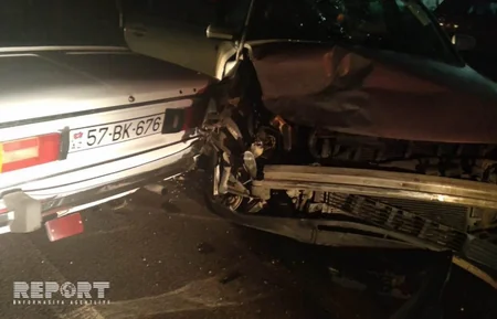 Tovuzda zəncirvari yol qəzası baş verib - FOTO