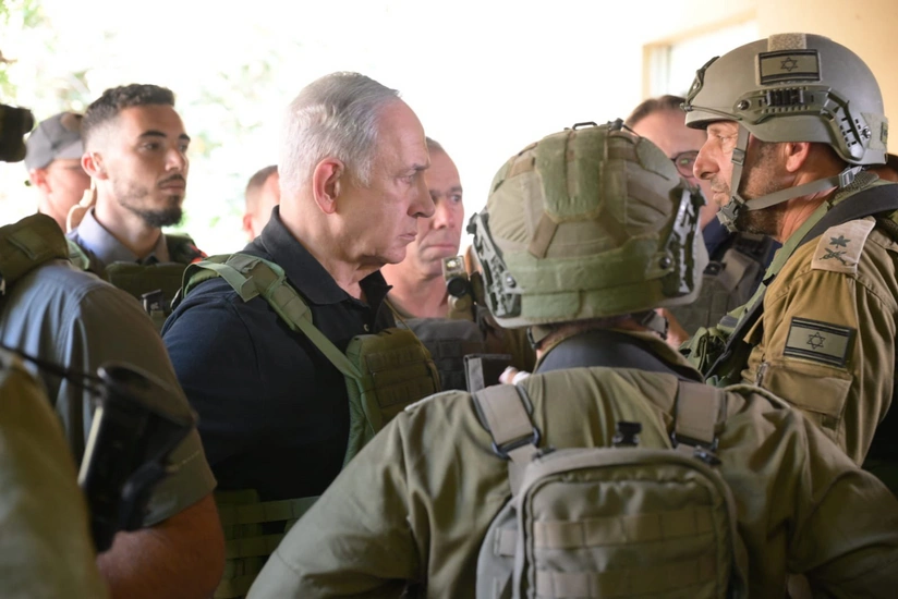 Israeli PM Netanyahu tours scenes of Hamas assault for first time