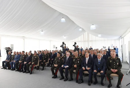 Президент Ильхам Алиев открыл в городе Ширван завод боекомплектов для гранатометов револьверного типа