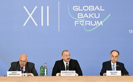 Prezident İlham Əliyev XII Qlobal Bakı Forumunun açılış mərasimində çıxış edib - YENİLƏNİB-3