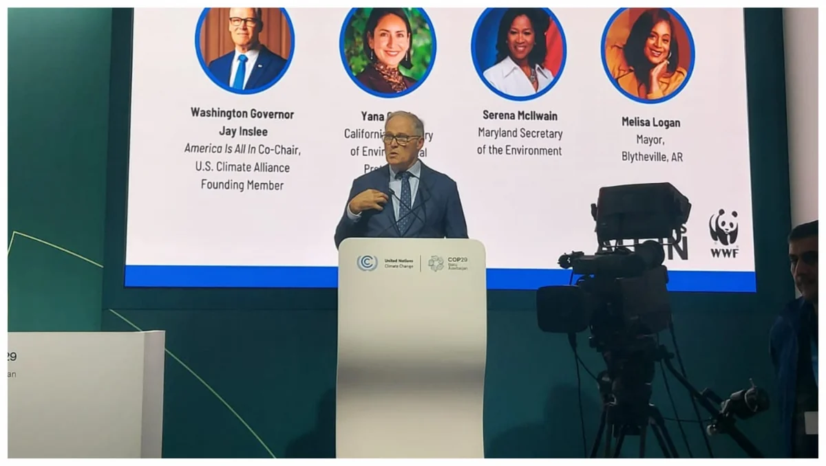 Representatives of US states at COP29 pledge to continue fighting climate change