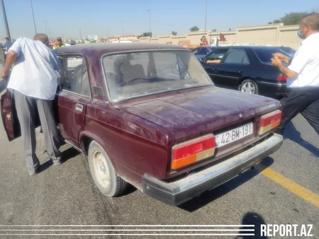 Bakıda iki avtomobil toqquşdu, xəsarət alan var