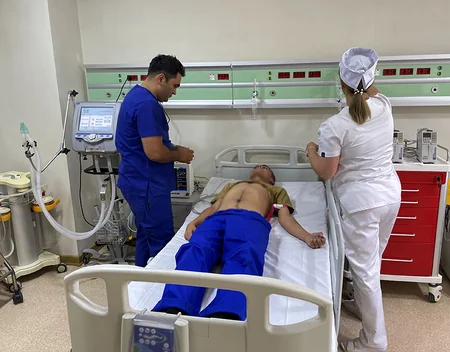 Zakir Həsənov Xocavənddə hərbi hospitalın açılışında olub