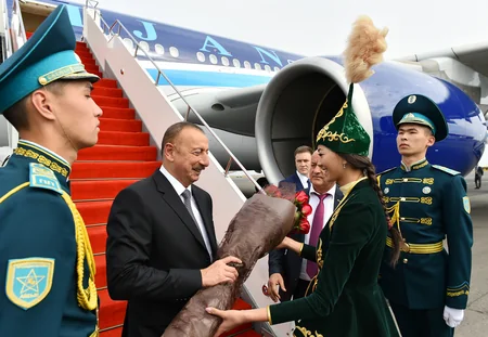 Azərbaycan Prezidentinin Qazaxıstana səfəri başlayıb