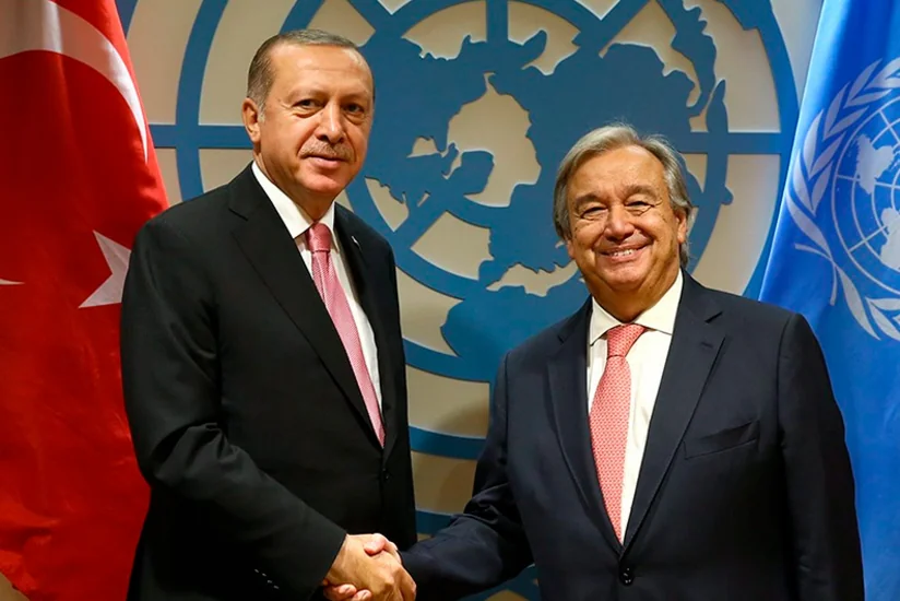 Ərdoğan Quterreşlə Yaxın Şərqdəki durumu müzakirə edib