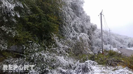 Снегопад в Гусарском районе оставил без света горное село - ФОТО