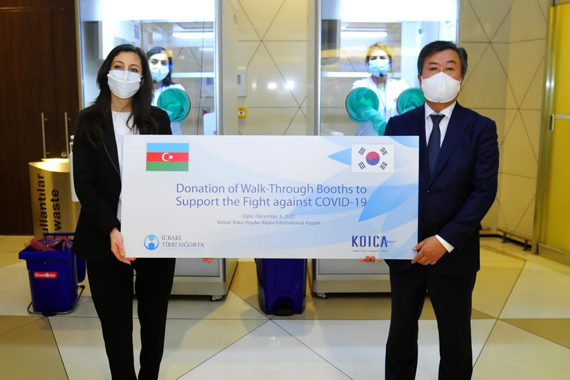 Koreya Azərbaycana səyyar COVID-19 müayinə köşkləri ianə edib