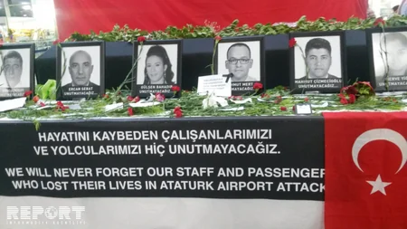Memorial stand for victims erected in Istanbul Atatürk Airport - PHOTO REPORT