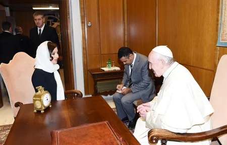 First Vice-President of Azerbaijan Mehriban Aliyeva meets with Pope Francis