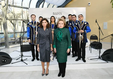 Первый вице-президент Мехрибан Алиева приняла участие на открытии павильона Азербайджан на ВДНХ в Москве