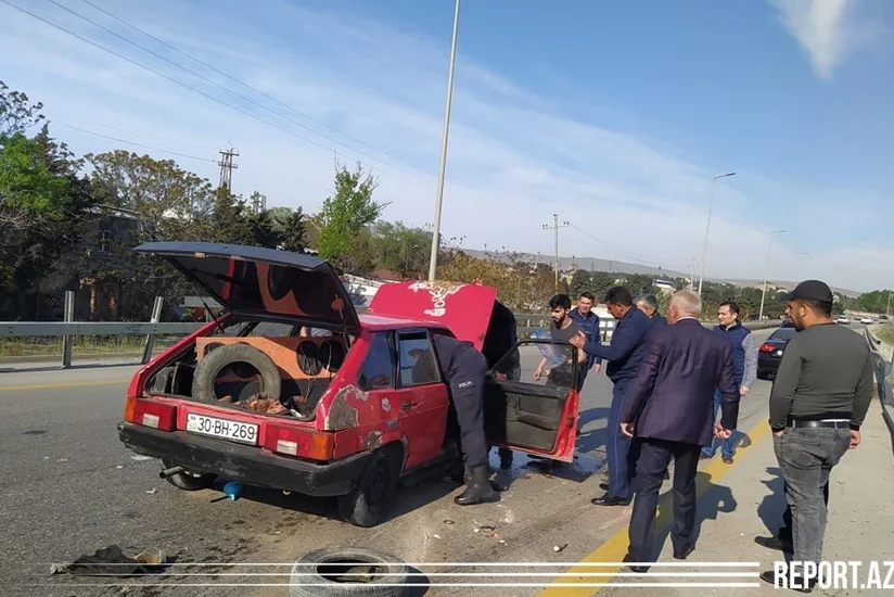 Bakı avtovağzalının yaxınlığında yol qəzası - FOTO