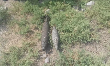 Füzulidə su kanalından partlamamış tank mərmisi tapılıb