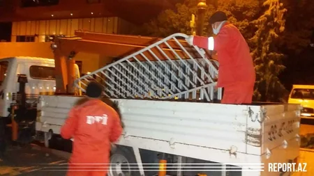 Bulvar və parkların çəpərləri sökülür - VİDEO