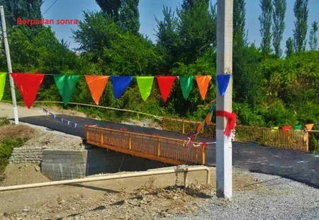 ​Göyçayda sel sularının dağıtdığı körpü bərpa edilib