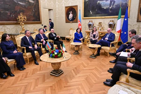 Сахиба Гафарова встретилась с председателем Палаты депутатов Италии Лоренцо Фонтаной