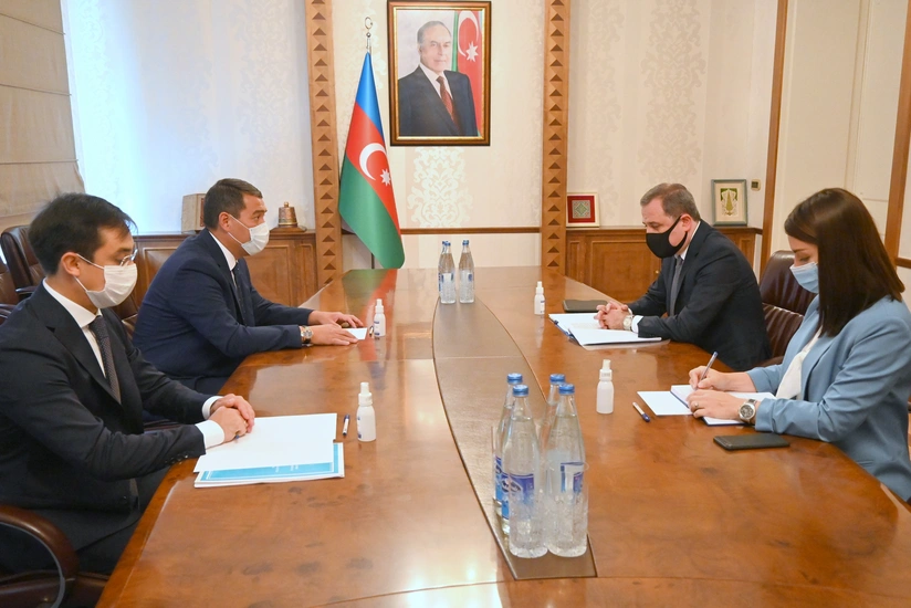 Ceyhun Bayramov Qazaxıstan səfiri ilə görüşüb