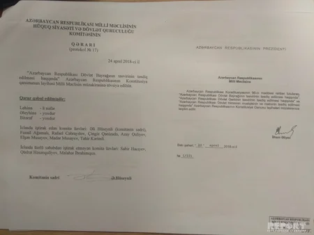Dövlət Bayrağı, Dövlət Gerbi və Dövlət Himni haqqında yeni qanunlar qəbul olunacaq - YENİLƏNİB
