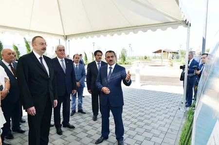 President Ilham Aliyev inaugurates drinking water supply project in Pirallahi district