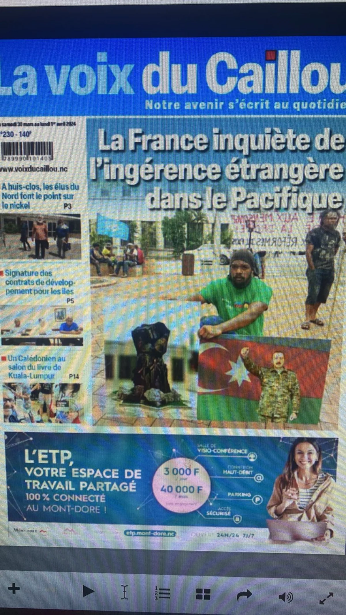 New Caledonia’s magazine publishes article titled Foreign interference in Pacific: France monitoring situation