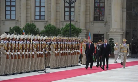 Official welcome ceremony held for Turkish President in Azerbaijan