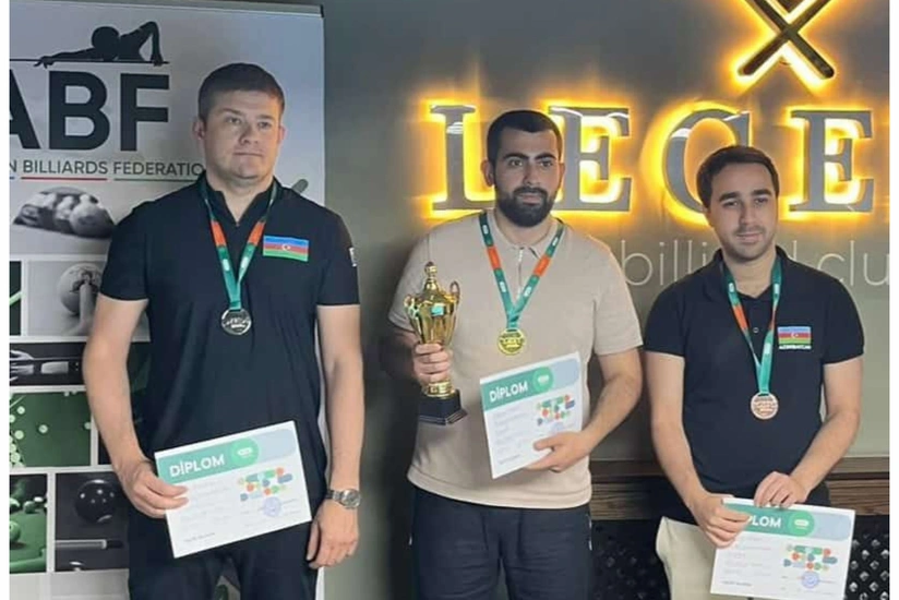 Bilyard üzrə Azərbaycan çempionatının mükafatçıları bəlli olub