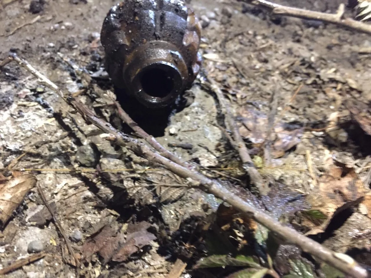 Bərdədə F-1 əl qumbarası aşkarlanıb - FOTO