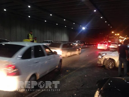 Bakıda 12 avtomobil toqquşub - FOTO