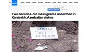 Euronews sheds light on mass graves unearthed in Karabakh