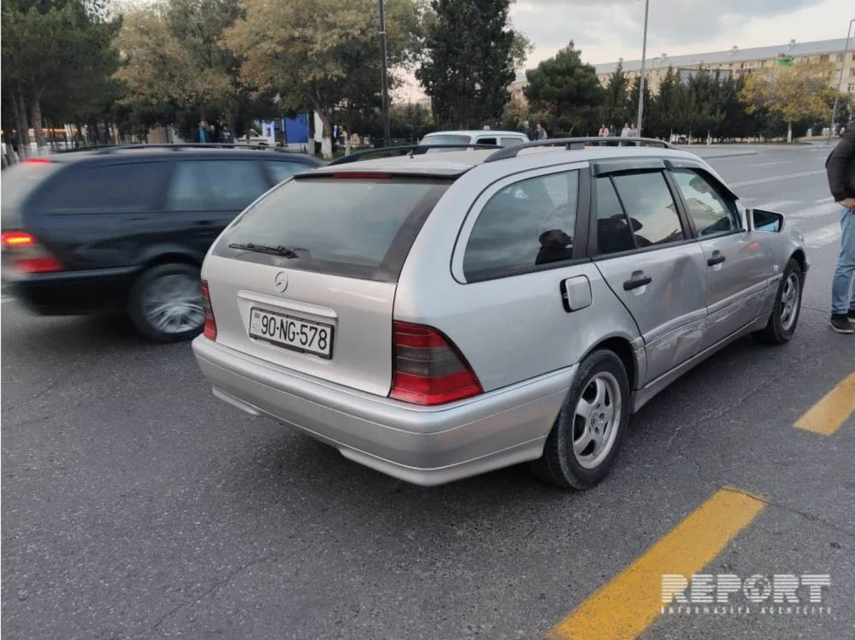 Sumqayıtda iki avtomobil toqquşub - FOTO