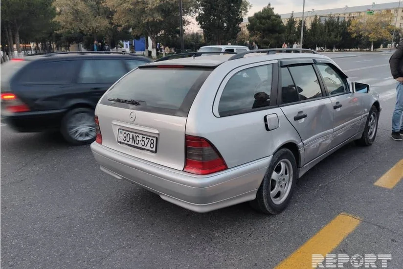 Sumqayıtda iki avtomobil toqquşub - FOTO