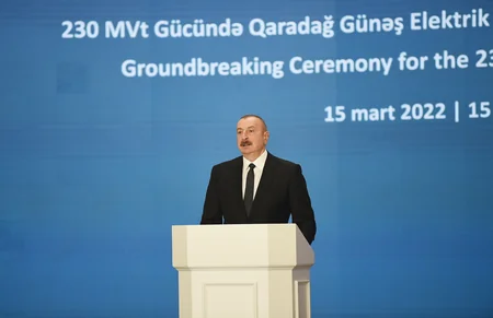 Ilham Aliyev inaugurates Garadagh Solar Power Plant