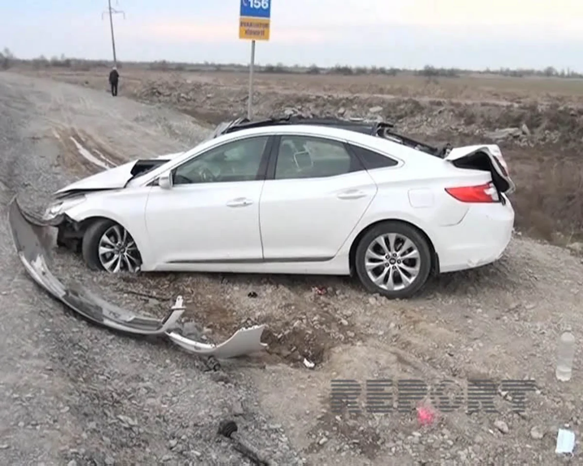 Kürdəmirdə avtomobil aşıb, iki qadın xəsarət alıb - FOTO