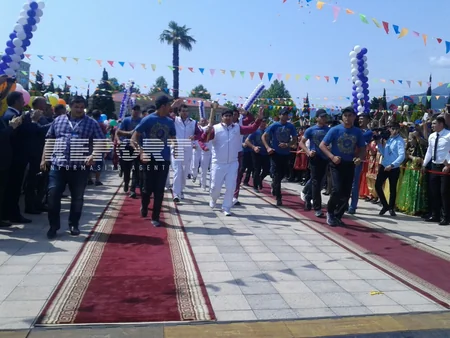 ​İlk Avropa Oyunlarının məşəli Balakən rayonuna gətirilib - FOTO