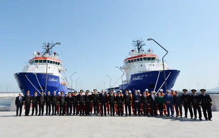 President Ilham Aliyev attends ceremony to launch “Jabrayil” and “Gubadli” ships