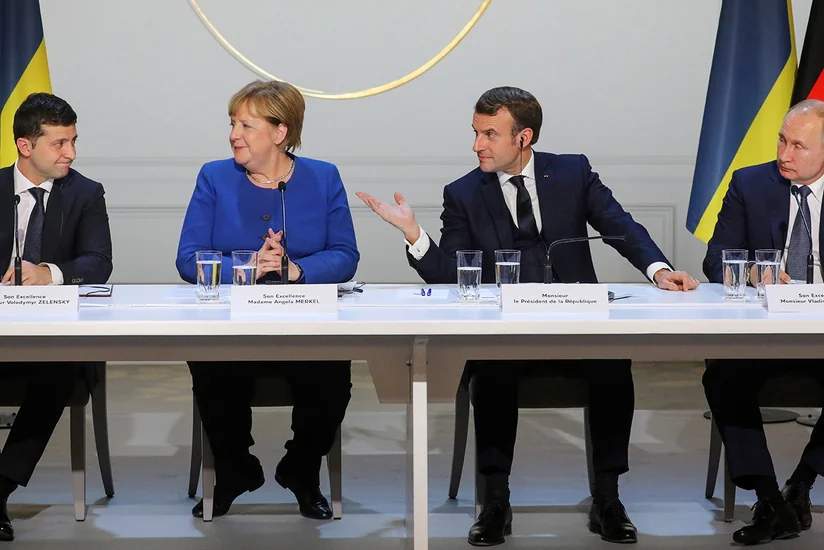 “Normand dördlüyü” liderləri mətbuat konfransı keçiriblər